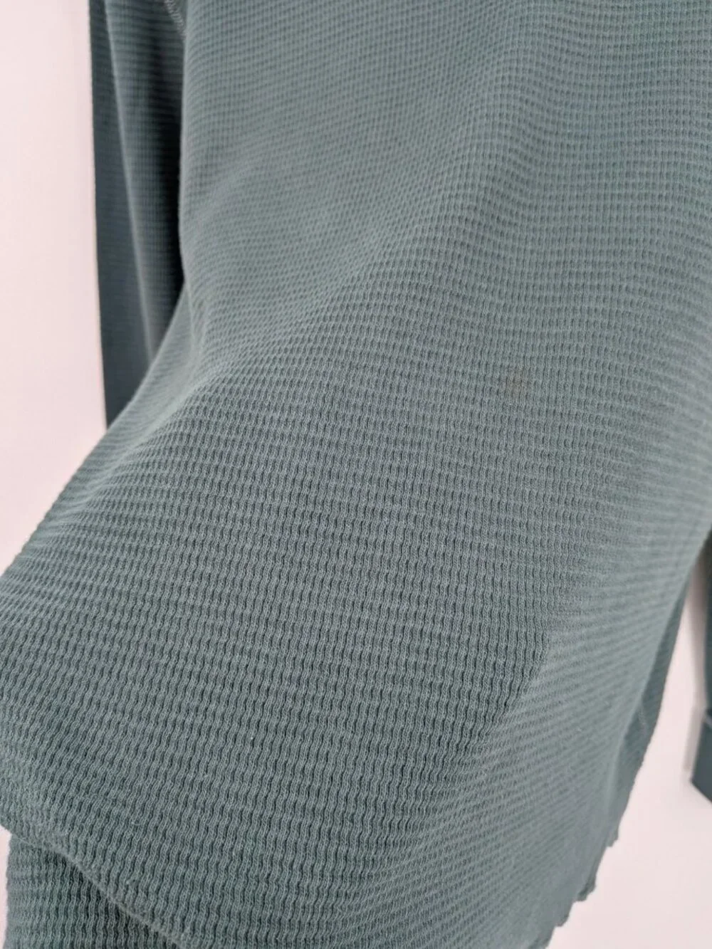 J.Crew Waffle Knit Henley Thermal Long Sleeve Minimalist Outdoor Workwear XLarge